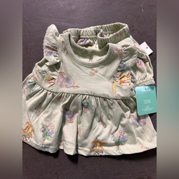 Carter's and Cat n Jack Pink and Blue Matching Sets with Ruffles and Bows - Picture 2 of 7